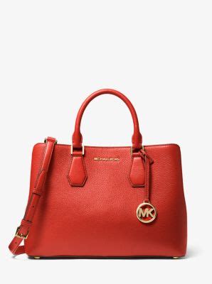 michael michael kors camille large pebbled leather satchel|Camille Large Pebbled Leather Satchel .